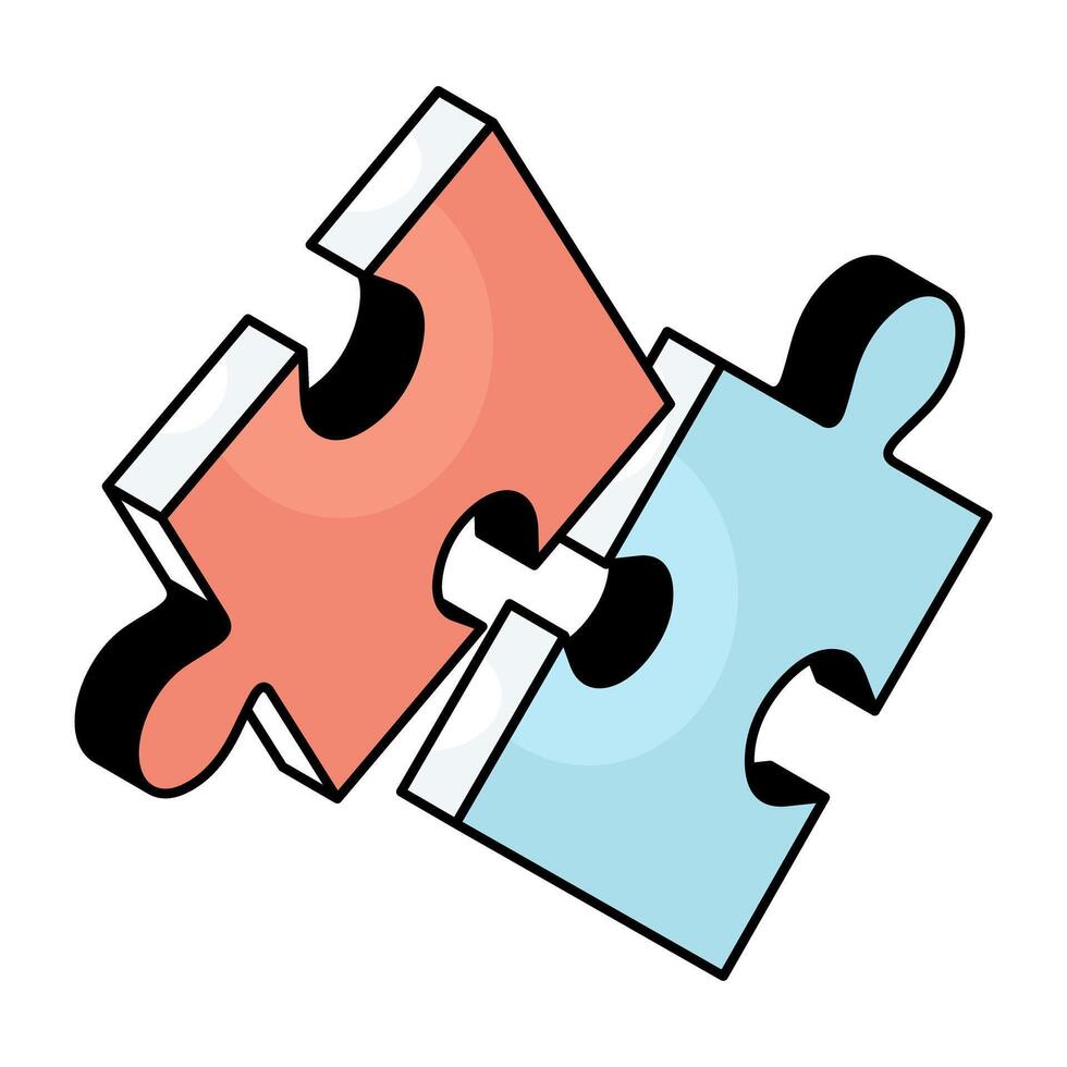 A beautiful design icon of jigsaw vector