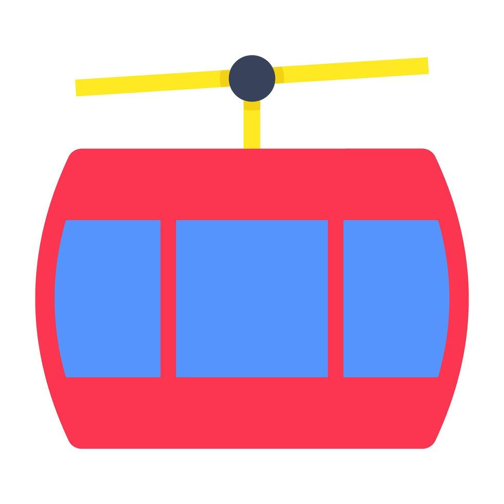 A unique design icon of cable car vector
