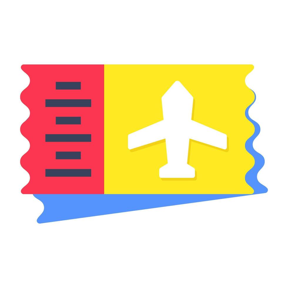 A unique design icon of air ticket vector