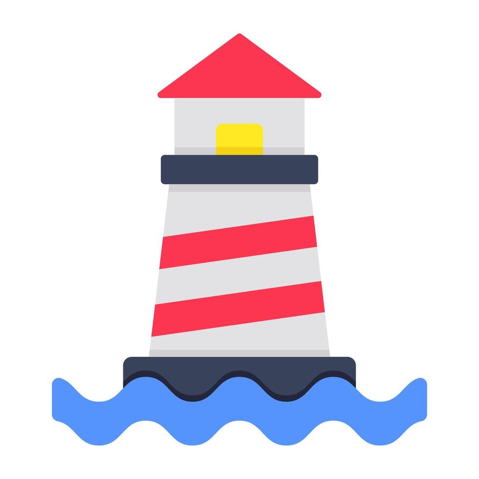 A unique design icon of lighthouse vector