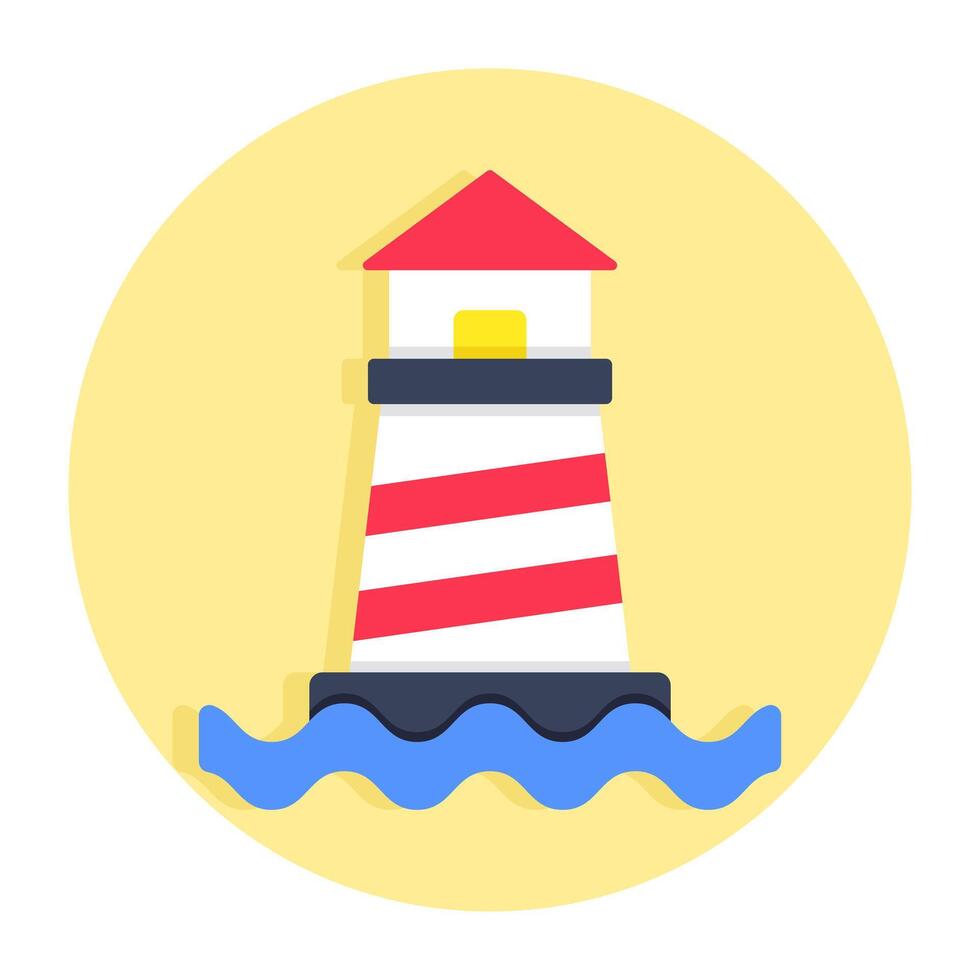 A unique design icon of lighthouse vector