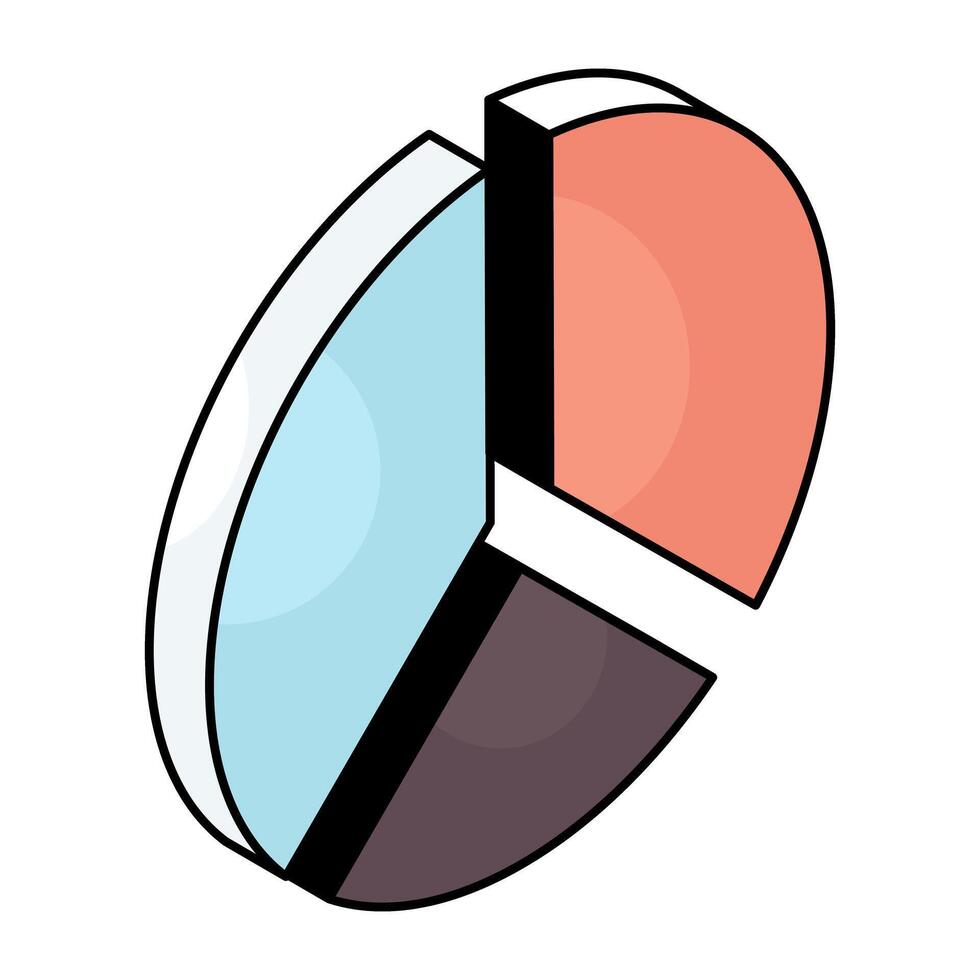 Premium design icon of financial graph vector