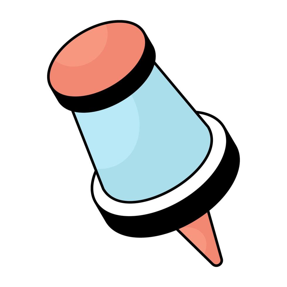 A beautiful design icon of pushpin vector