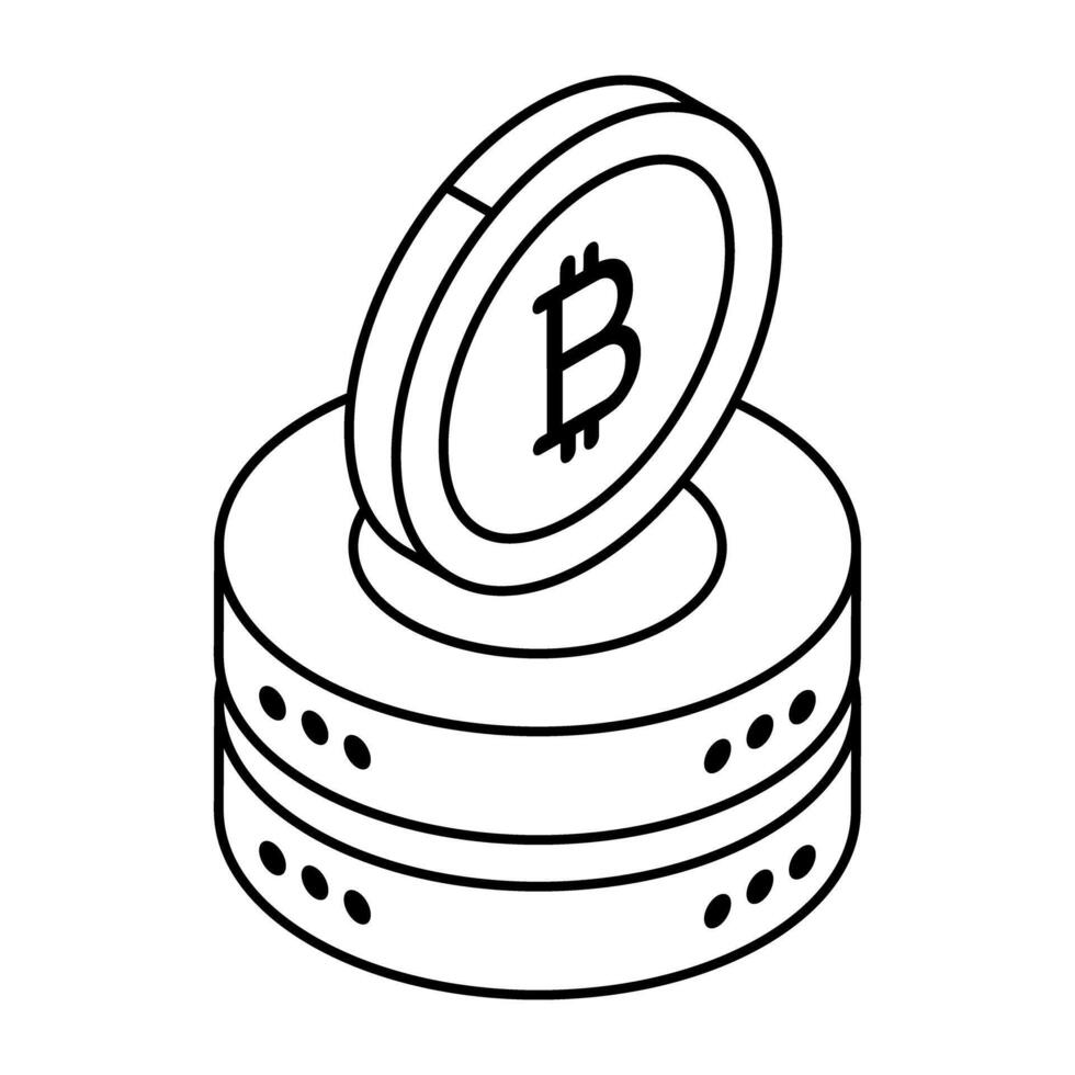 Modern design icon of Bitcoin data vector