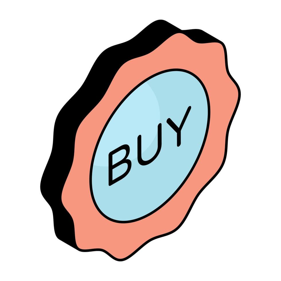 A beautiful design icon of buy label vector