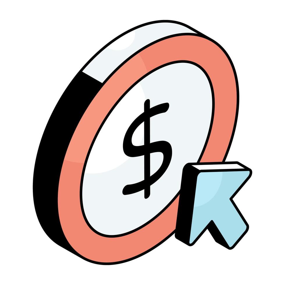 Premium design icon of pay per click vector