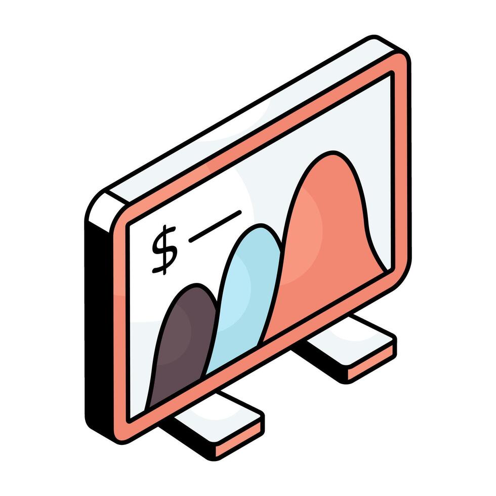 Creative design icon of financial graph vector