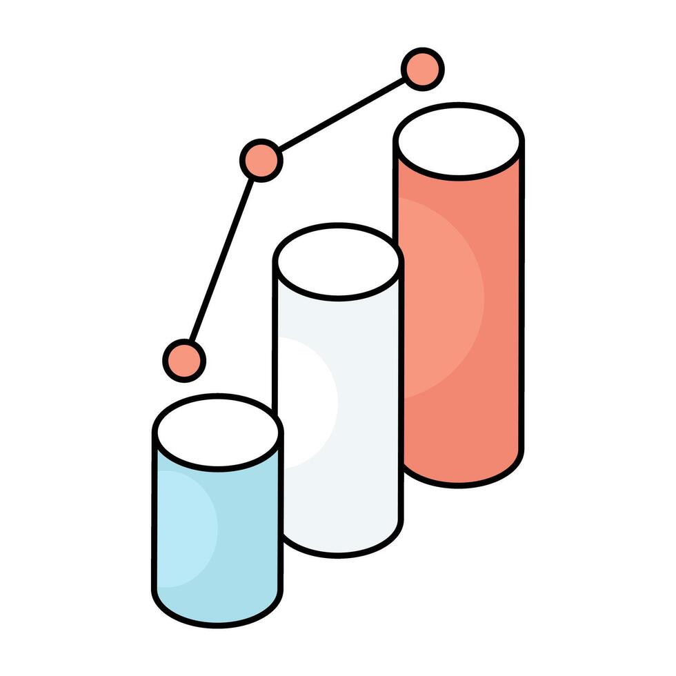 Creative design icon of graph vector