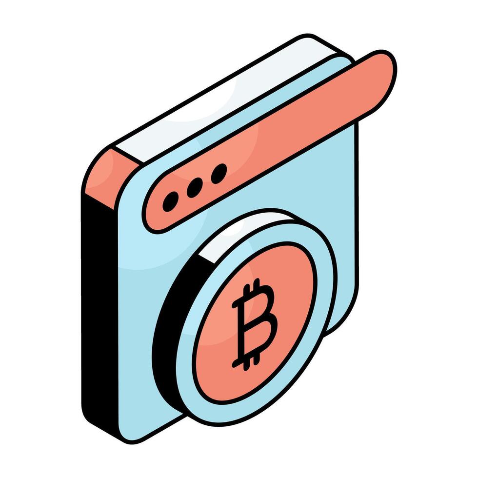 A trendy design icon of web bitcoin vector