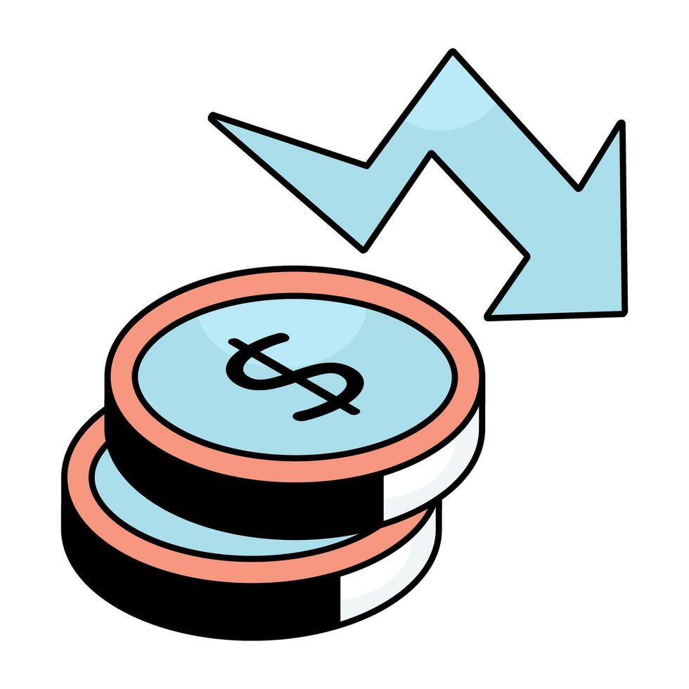 Creative design icon of financial graph vector