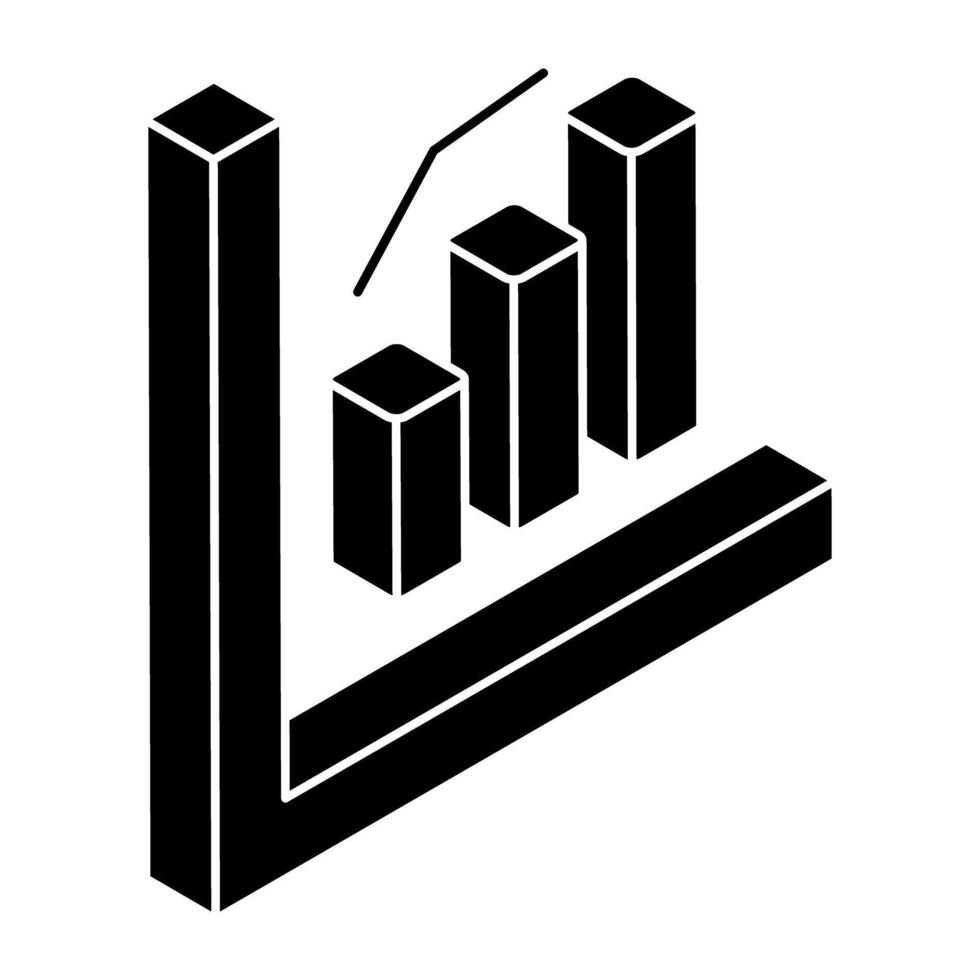 Creative design icon of financial graph vector