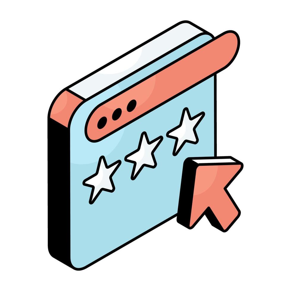 Perfect design icon of web rating vector