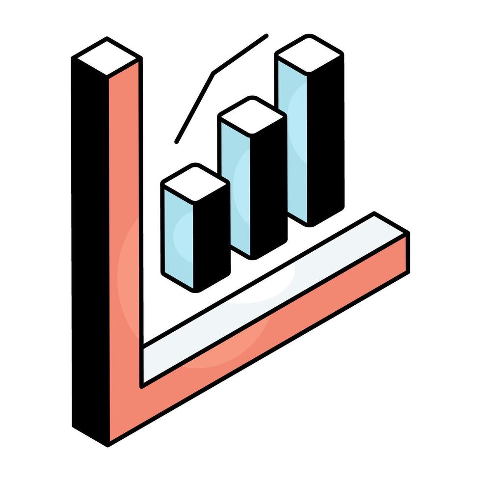 Creative design icon of financial graph vector