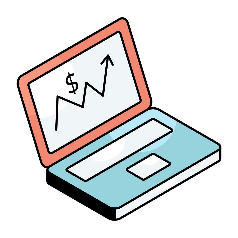 Creative design icon of financial graph vector