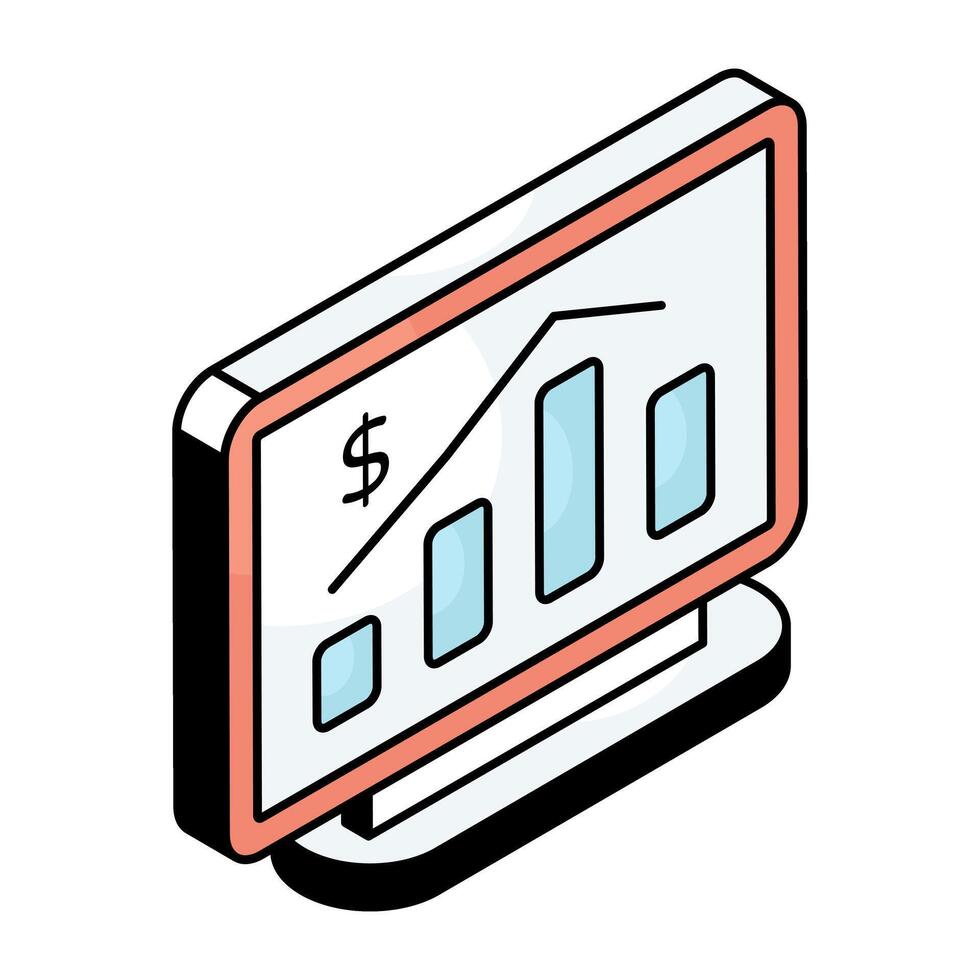 Creative design icon of financial graph vector