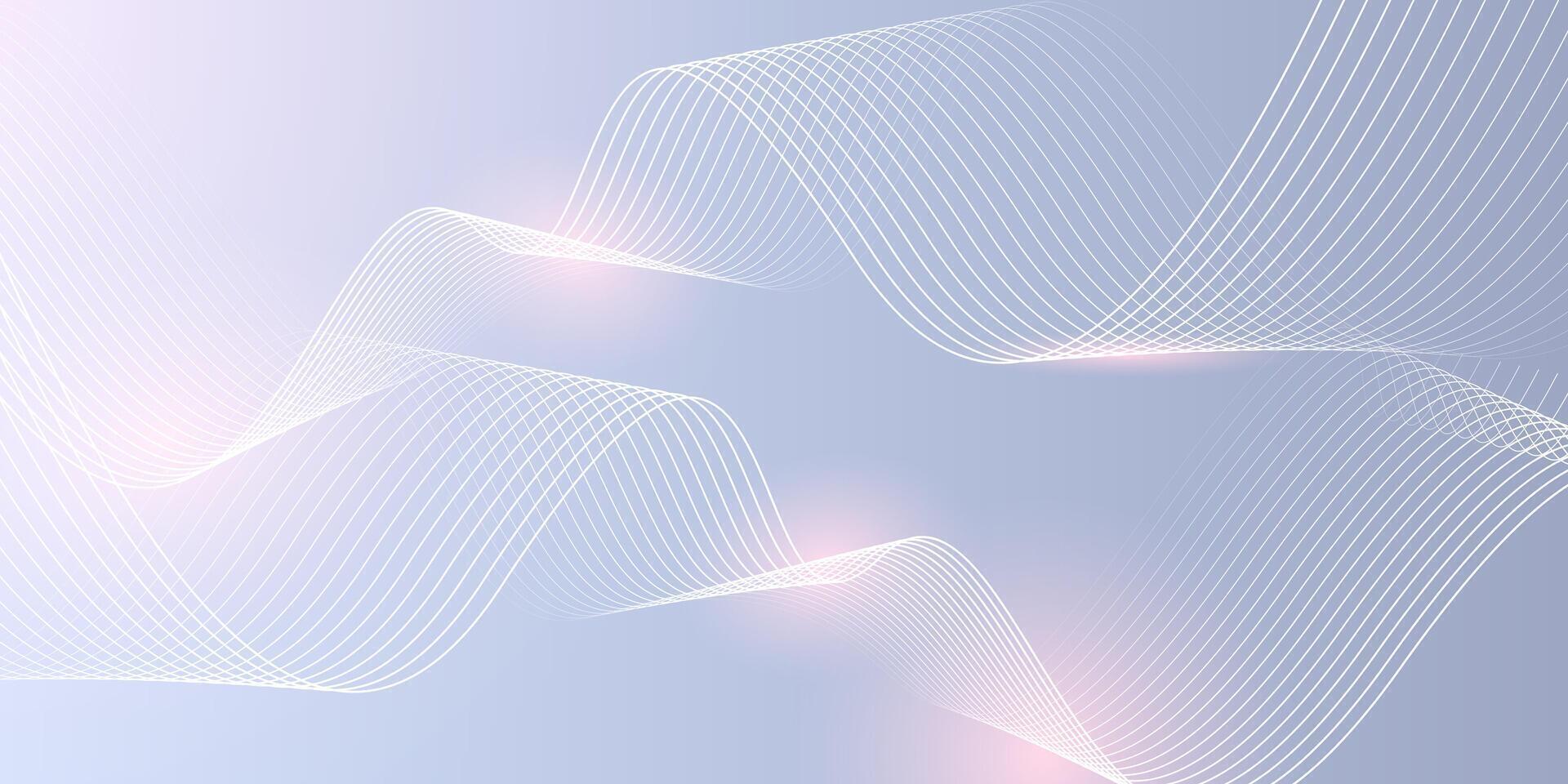 Abstract grey background with dynamic glowing wavy lines. vector