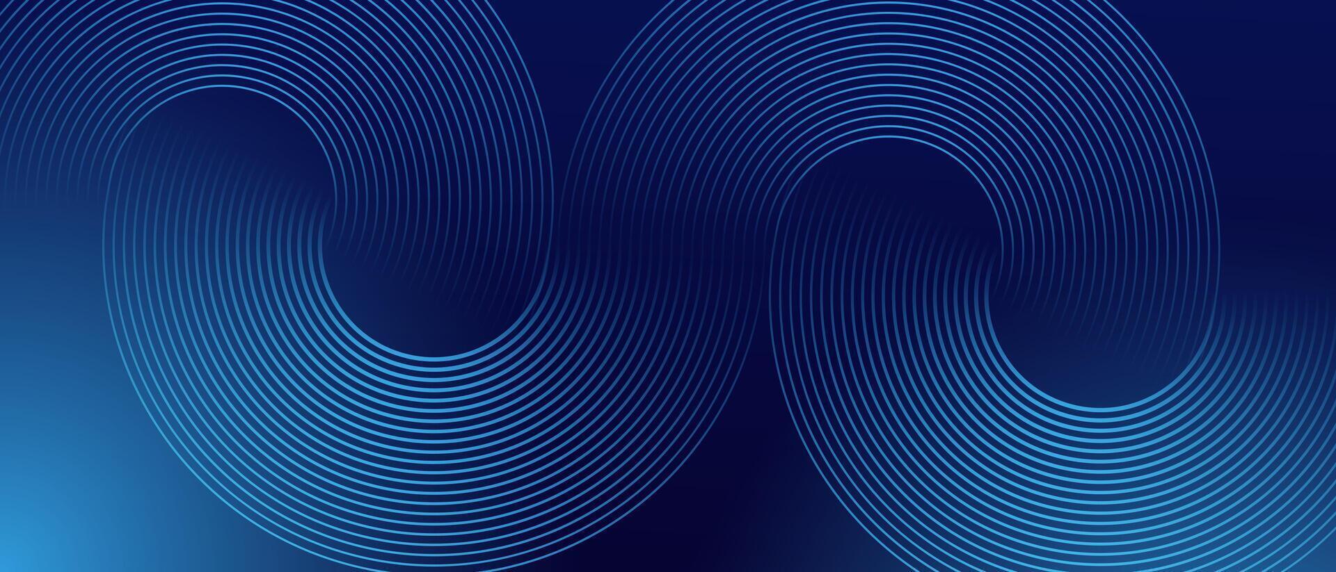Abstract blue wave background with lines vector