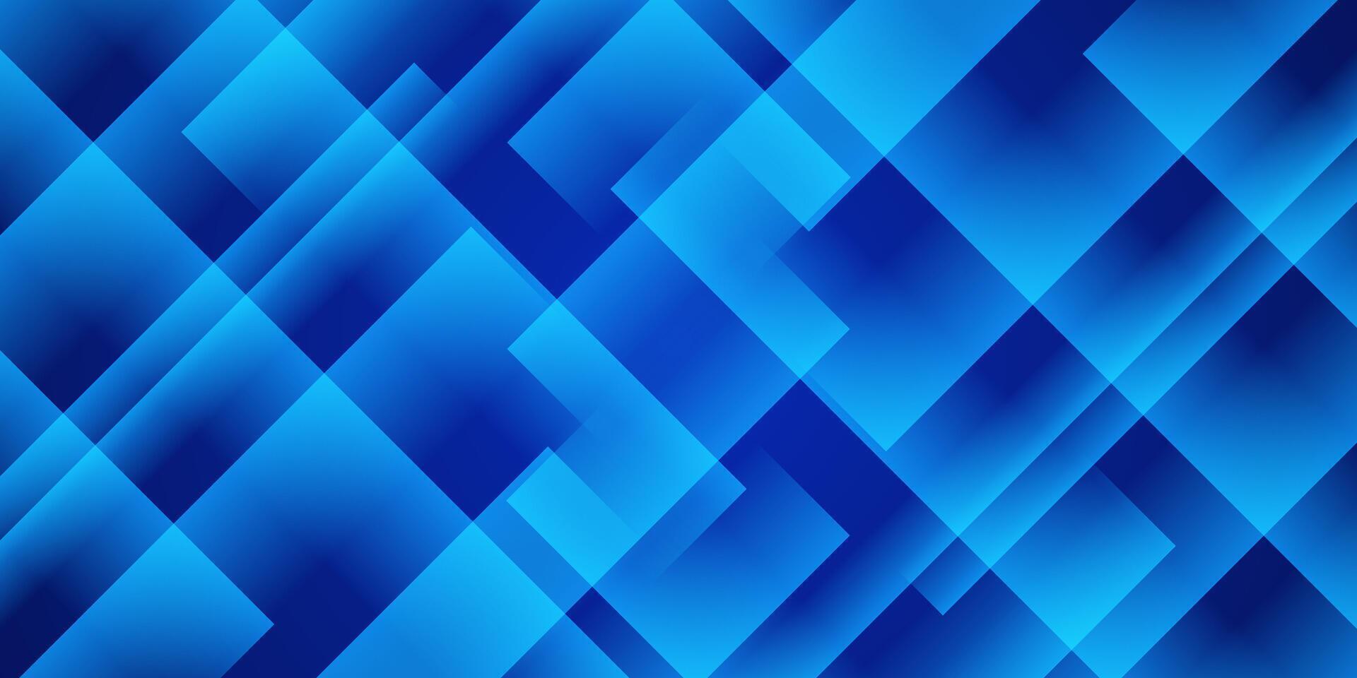Modern abstract background in blue color. Blue gradient square geometric shapes. Futuristic technology concept. illustration vector