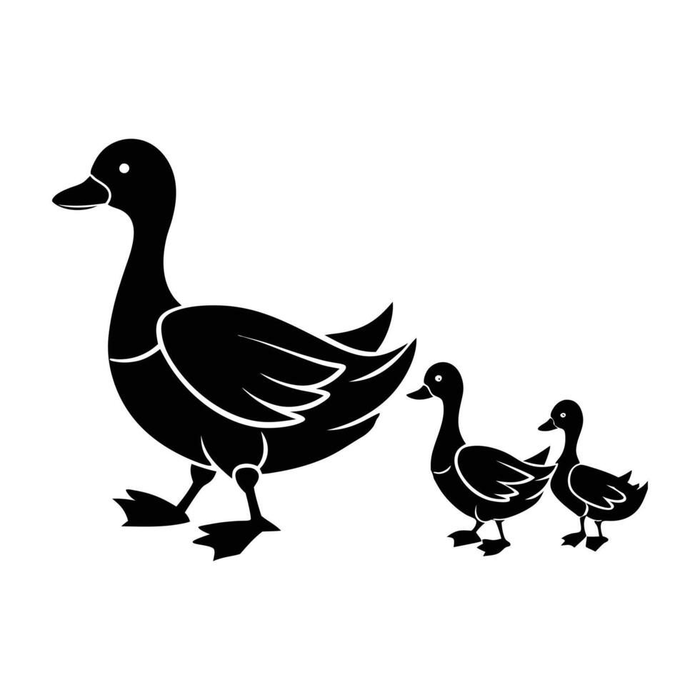 a simple black silhouette illustration of a mother. vector
