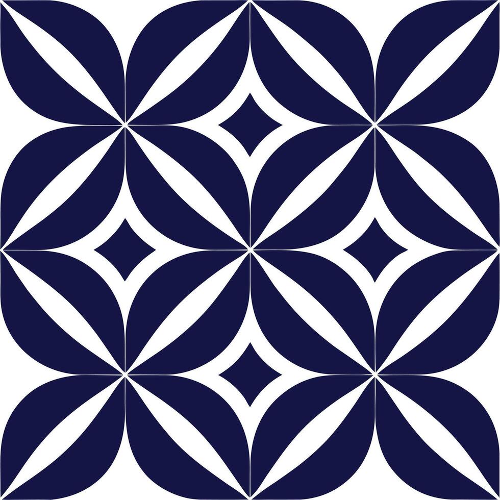 a blue and white geometric pattern vector