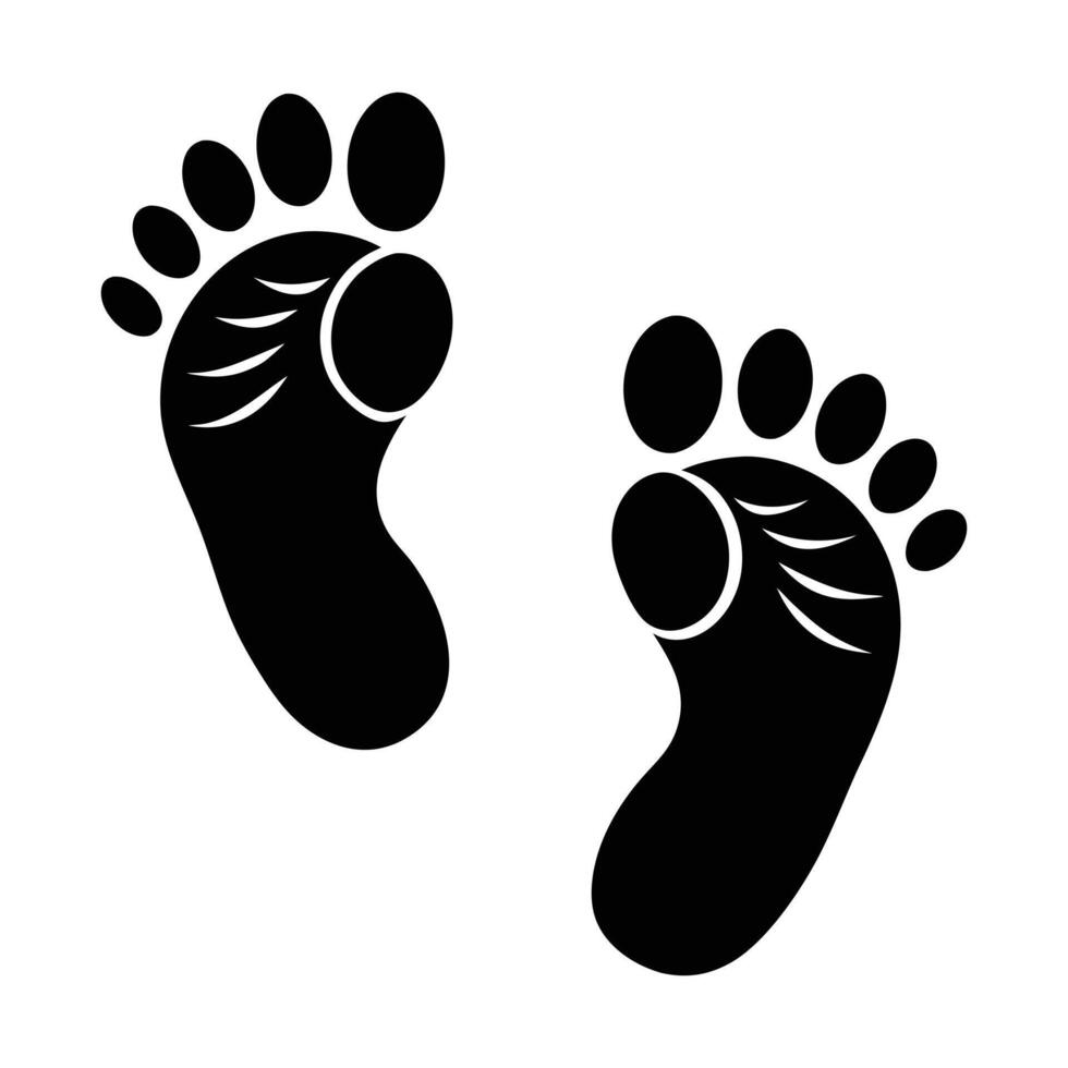 footprints icon illustration vector