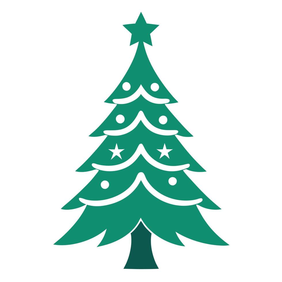 Christmas tree white background vector