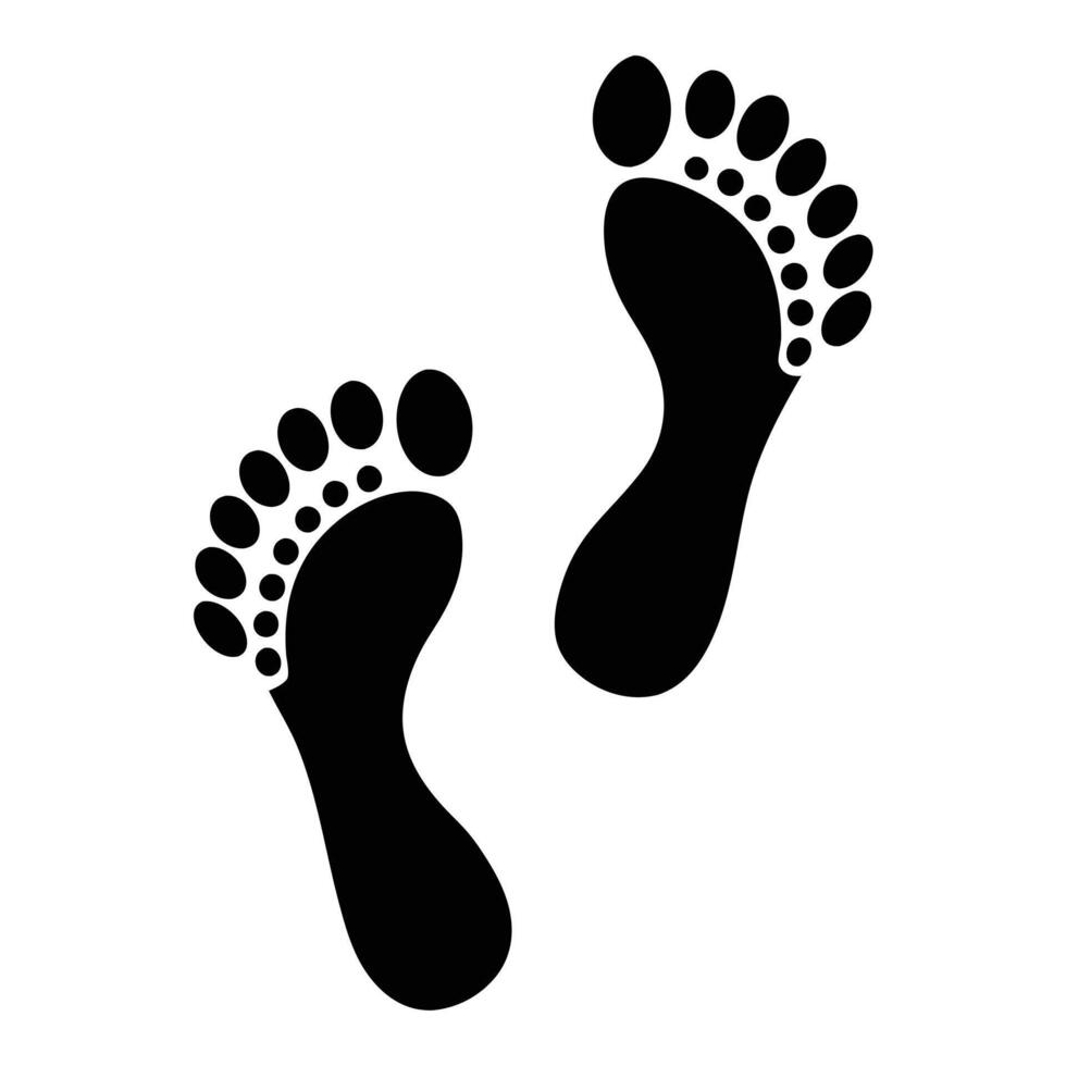 footprints icon illustration vector