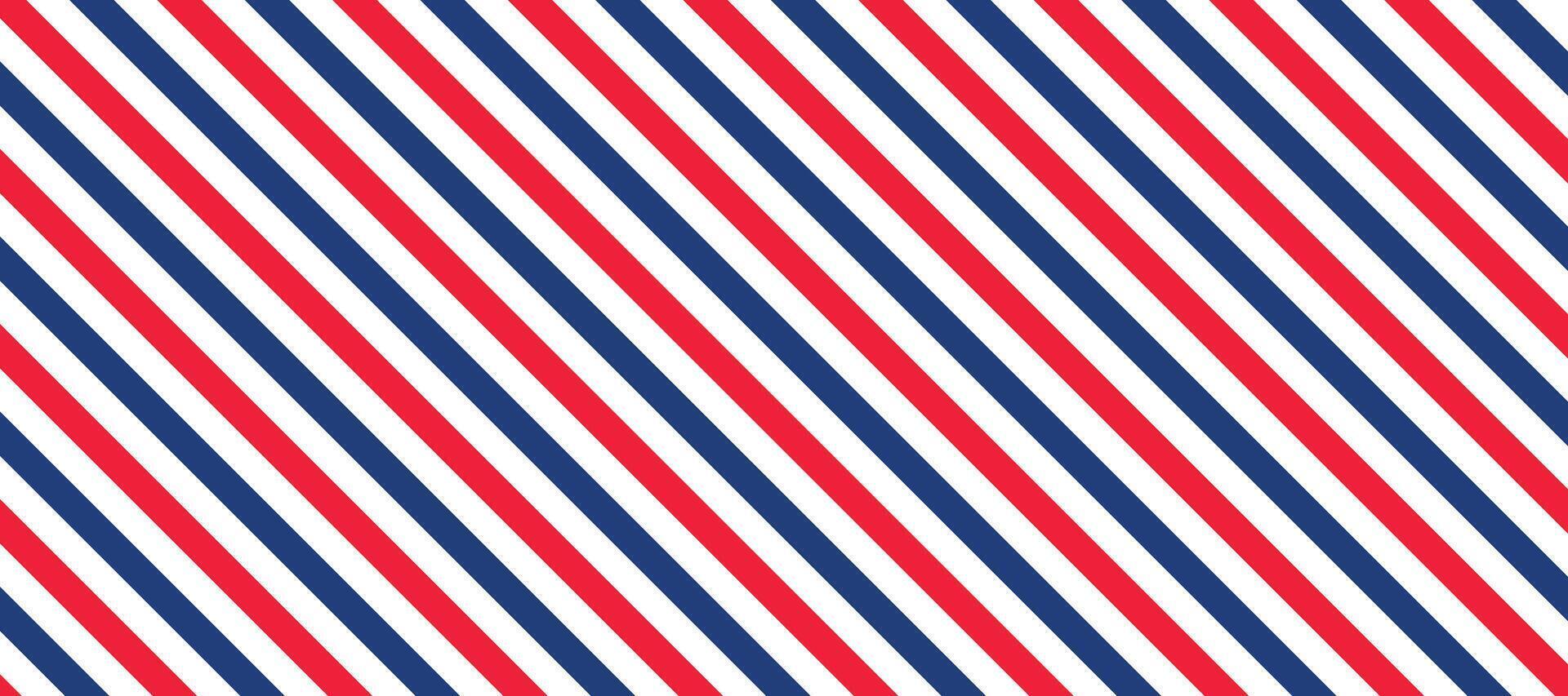 Barber shop pattern background. Red and blue diagonal lines vector
