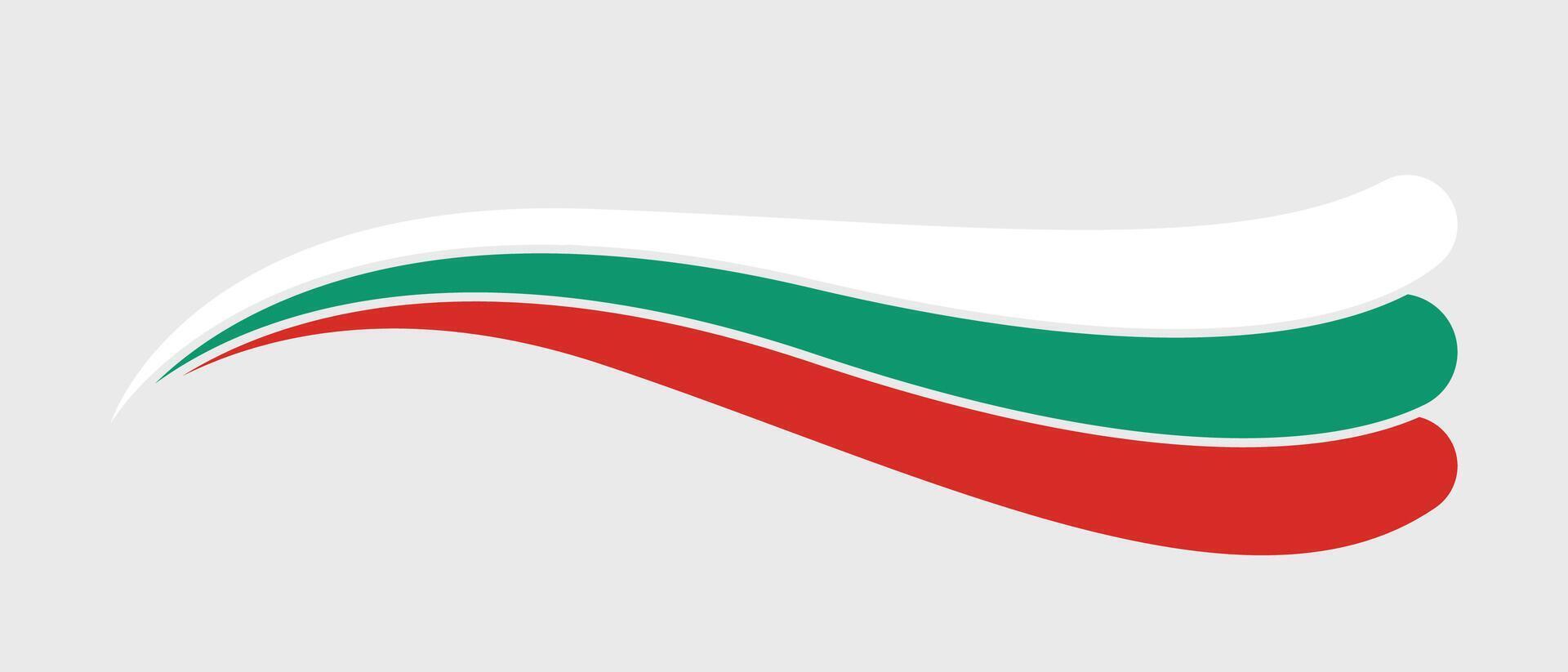 Bulgaria flag, Bulgarian flag tricolor curvy design, Bulgarian wavy flag vector