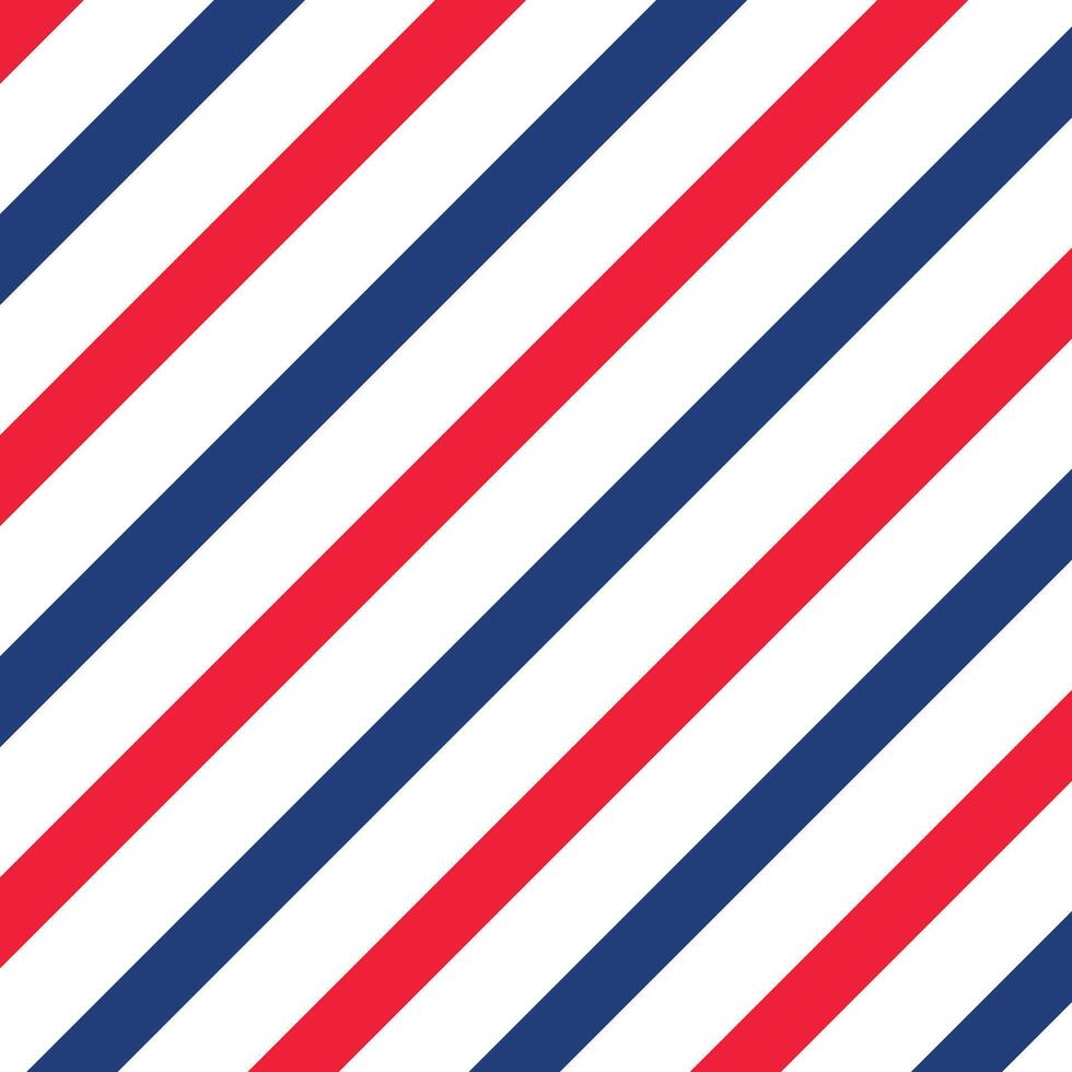 a red, white and blue striped background. Barber shop pattern background vector