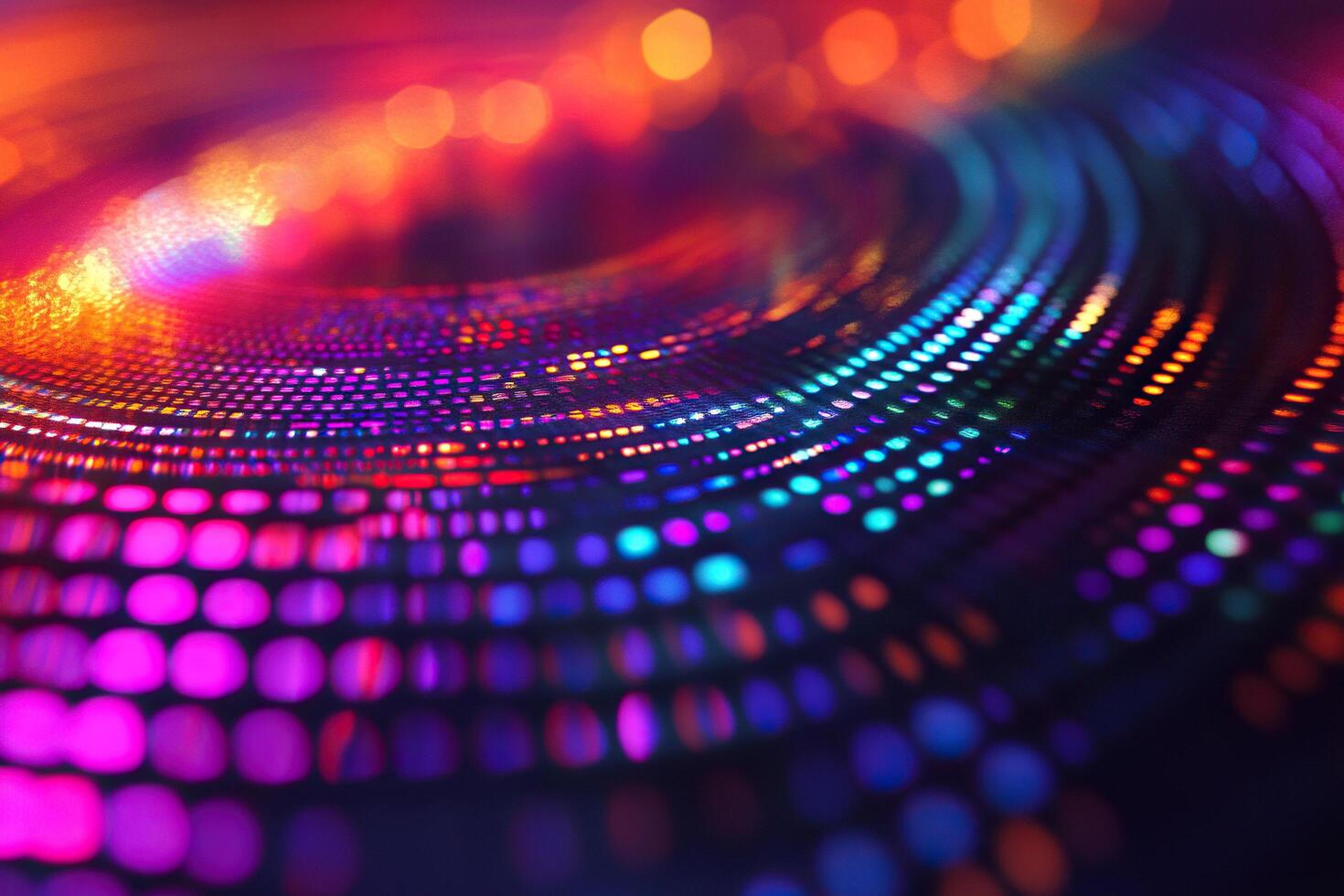 Abstract blurred neon gradient background texture. Colorful digital grainy soft noise effect. Multicolor vintage retro. Generated by artificial intelligence photo