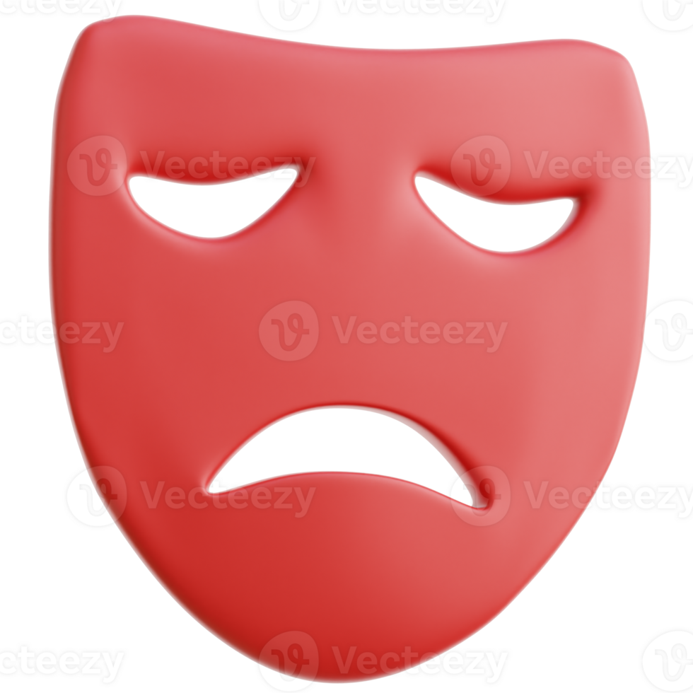 Theater Mask Drama3d Illustration png