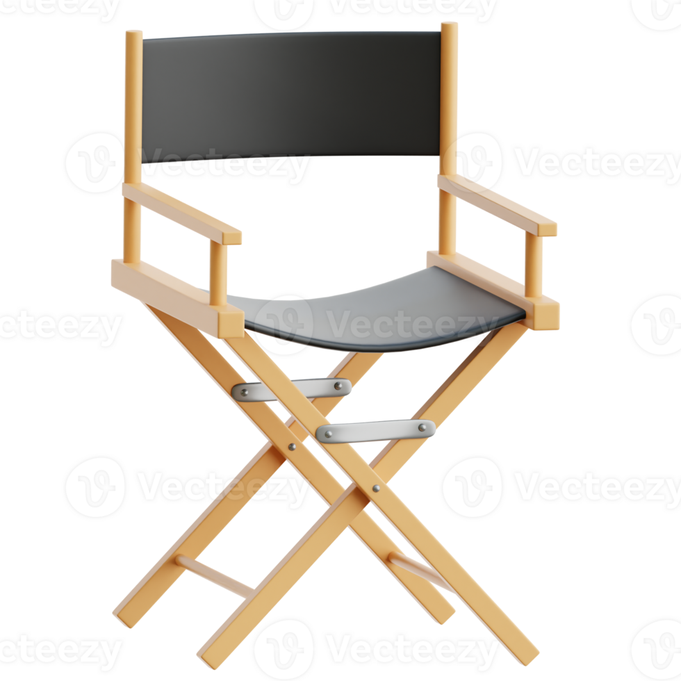 réalisateur chaise 3d illustration png