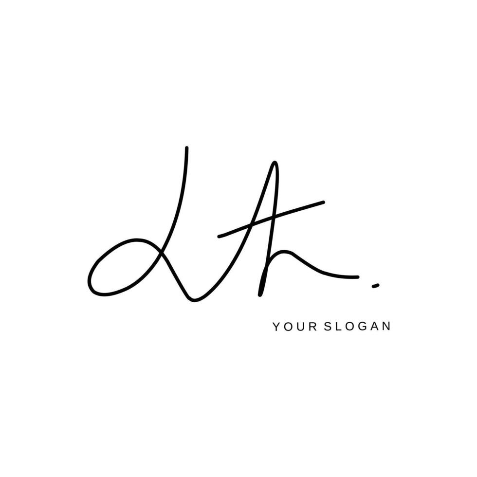 Lt Initial signature logo design vector