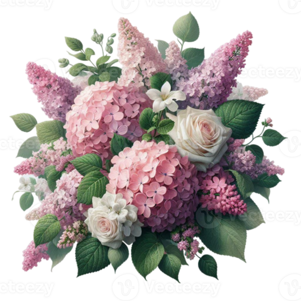 A bouquet of pink and white flowers png