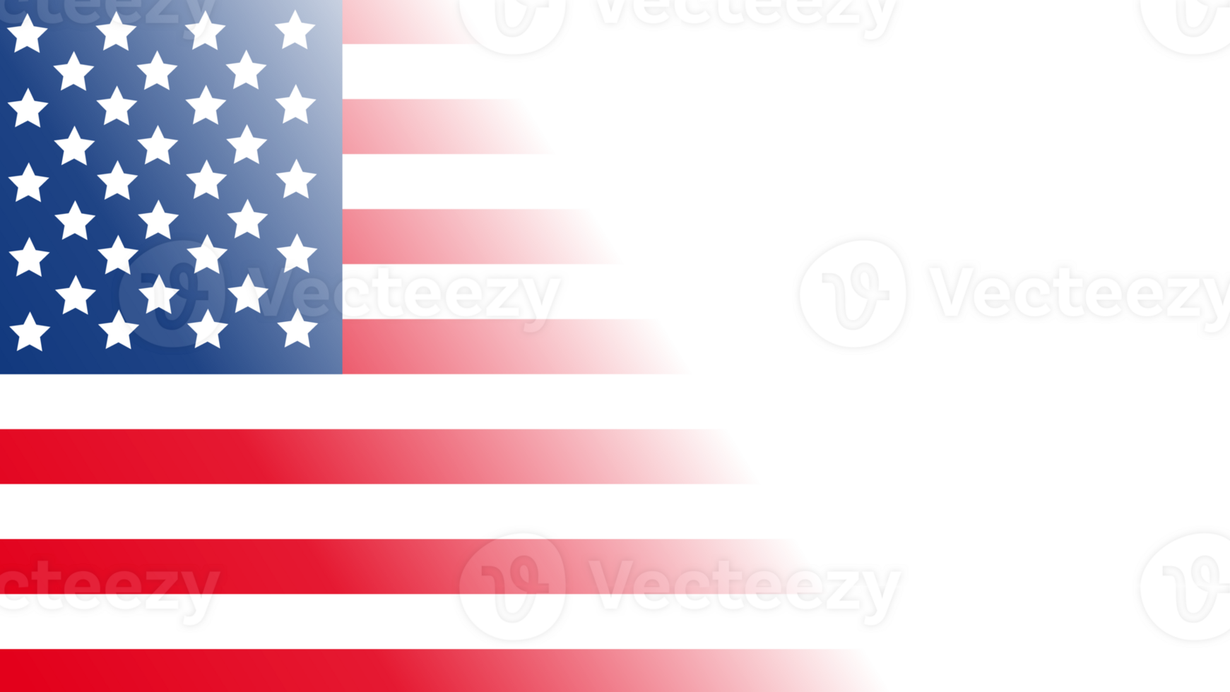 Transparent USA flag banner png