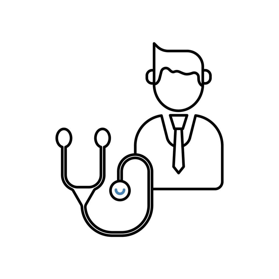 doctor concept line icon. Simple element illustration. doctor concept outline symbol design. vector
