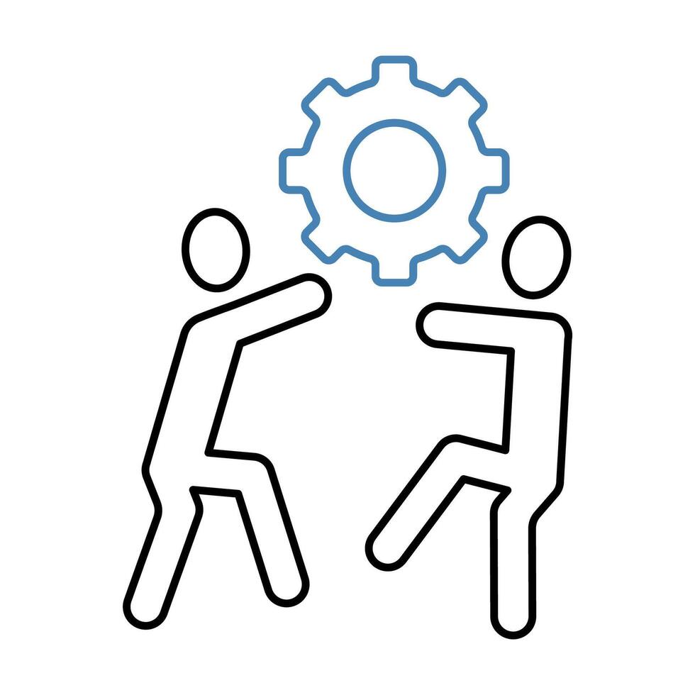 teamwork concept line icon. Simple element illustration. teamwork concept outline symbol design. vector