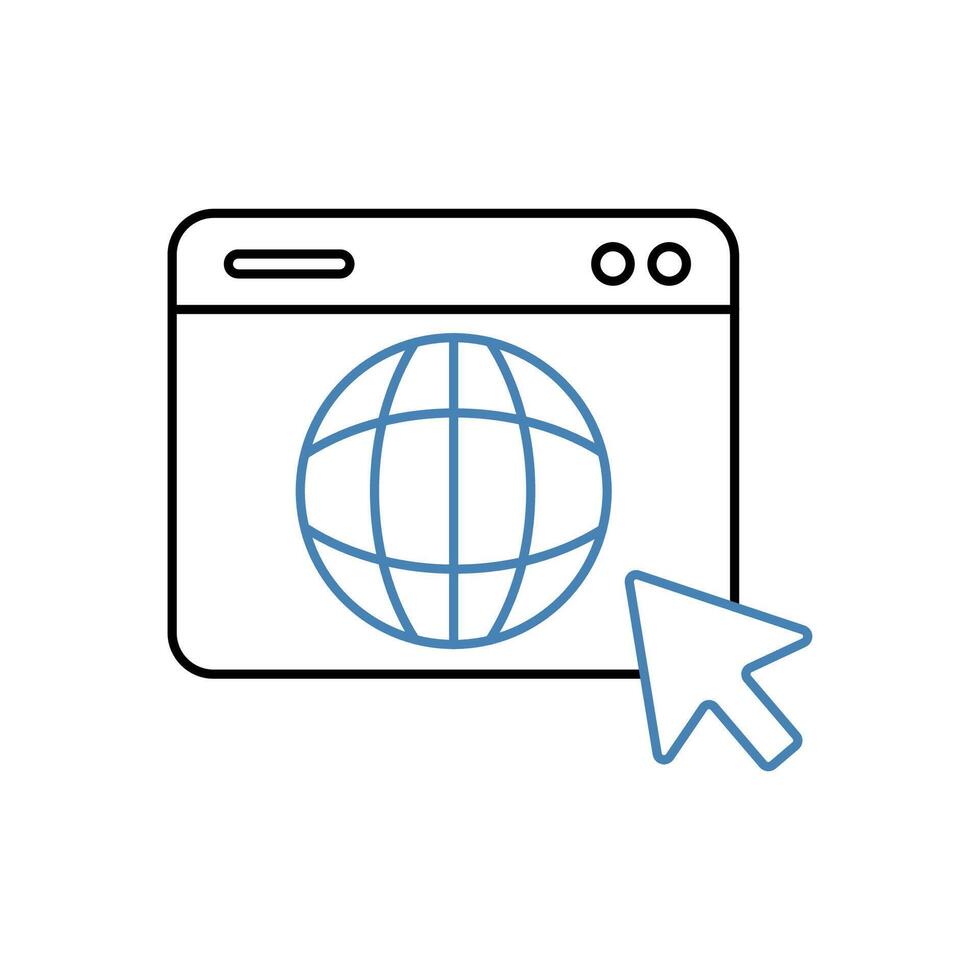 website concept line icon. Simple element illustration. website concept outline symbol design. vector
