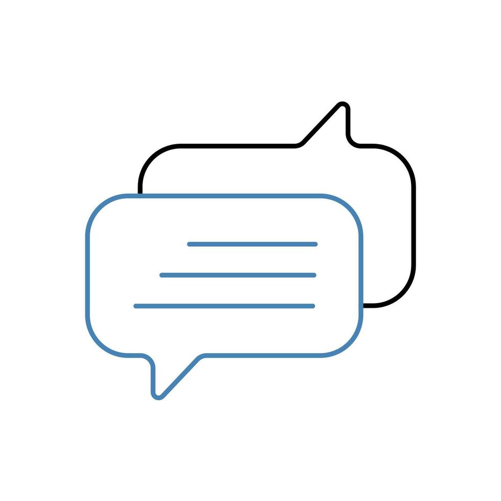 chat concept line icon. Simple element illustration. chat concept outline symbol design. vector