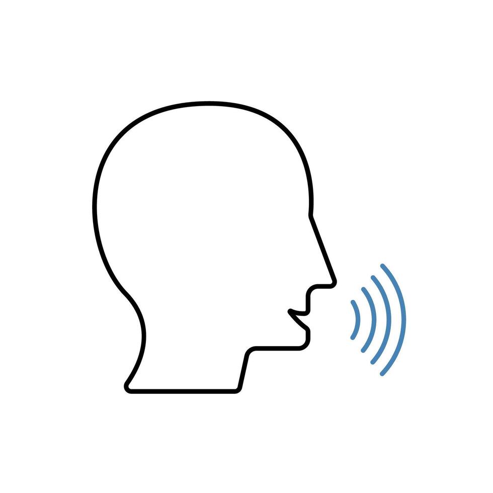 speak concept line icon. Simple element illustration. speak concept outline symbol design. vector