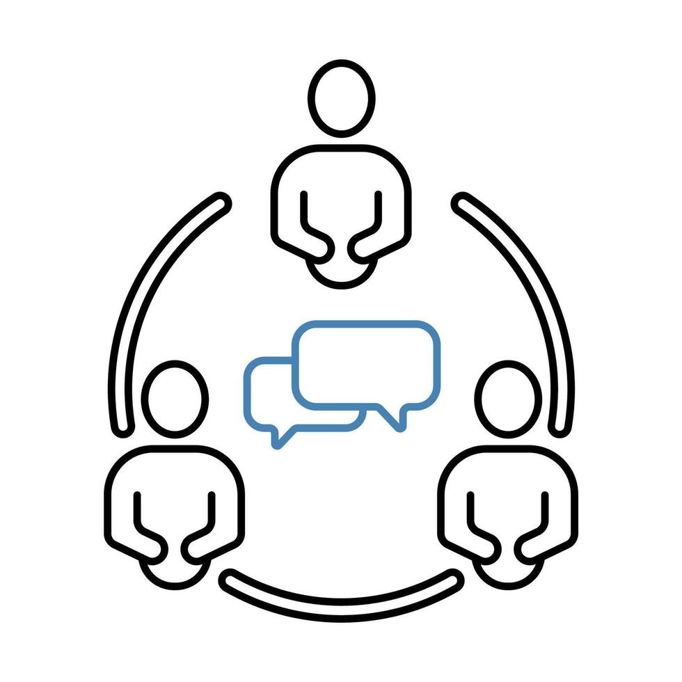 group concept line icon. Simple element illustration. group concept outline symbol design. vector