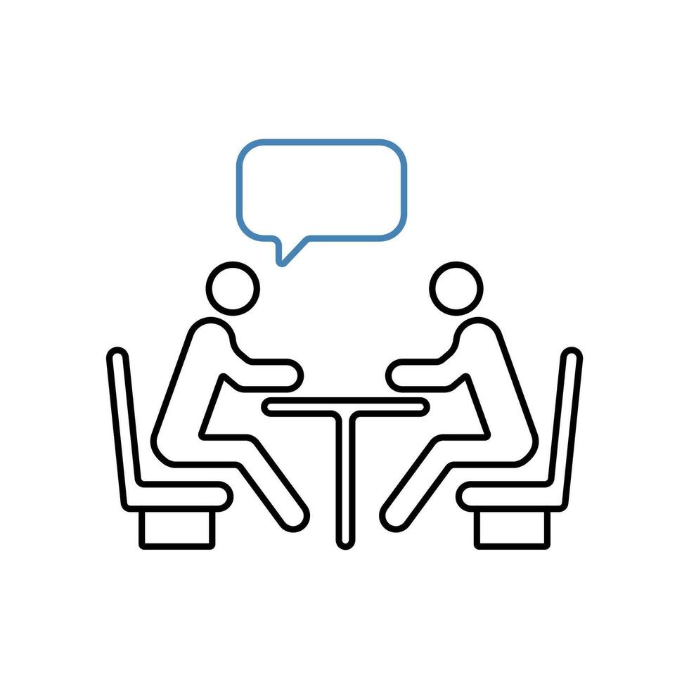 deliberation concept line icon. Simple element illustration. deliberation concept outline symbol design. vector