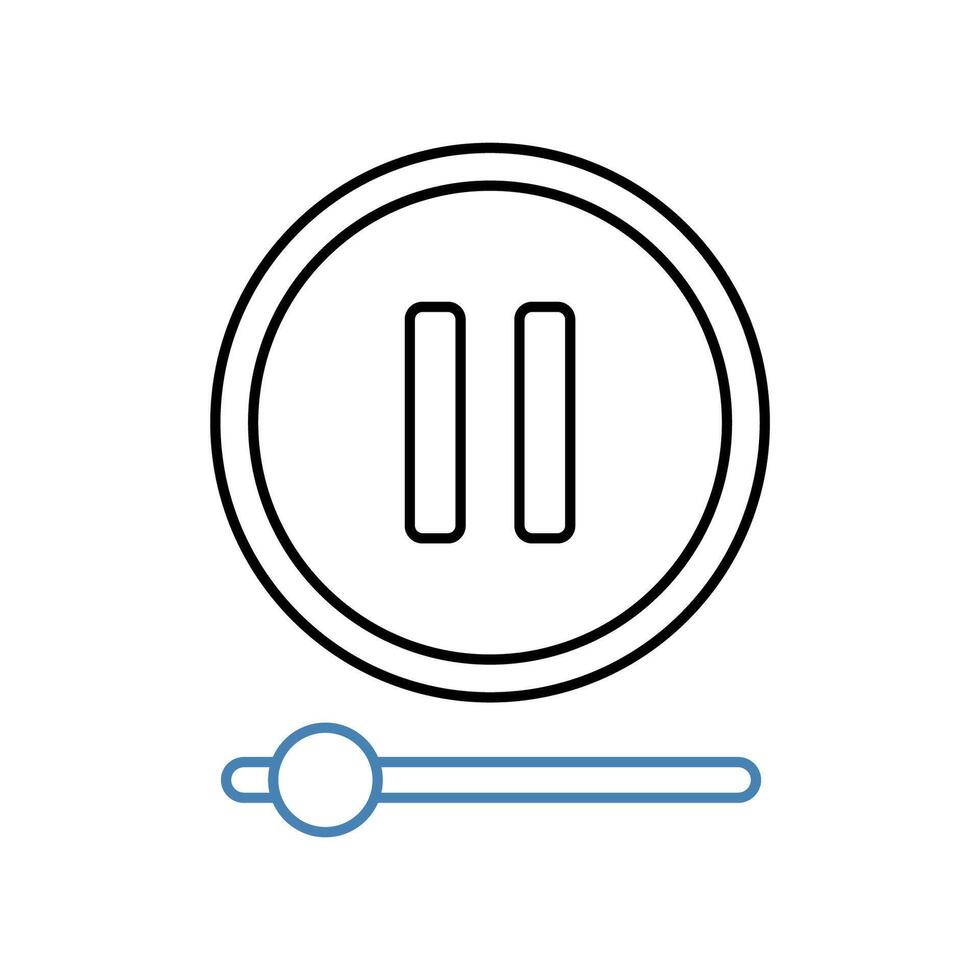 pause concept line icon. Simple element illustration. pause concept outline symbol design. vector
