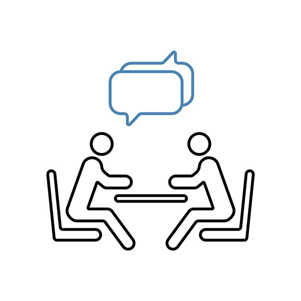 meeting concept line icon. Simple element illustration. meeting concept outline symbol design. vector