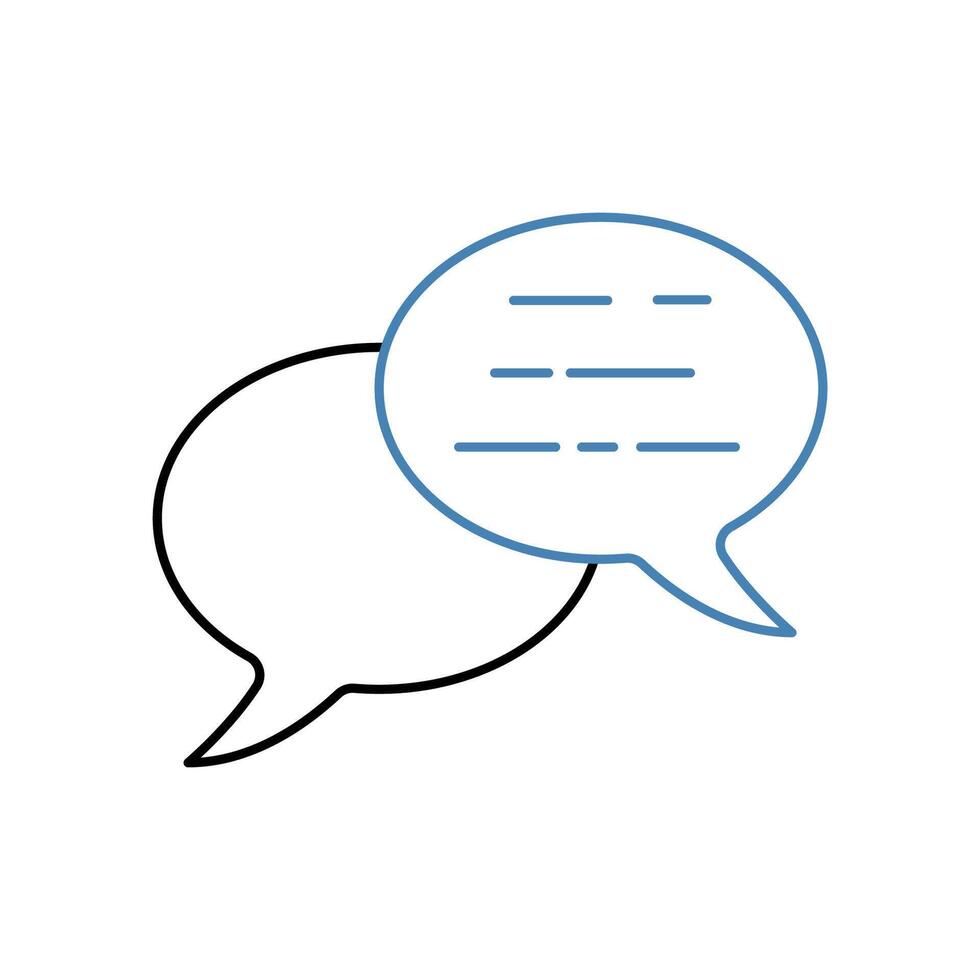 speech bubble concept line icon. Simple element illustration. speech bubble concept outline symbol design. vector