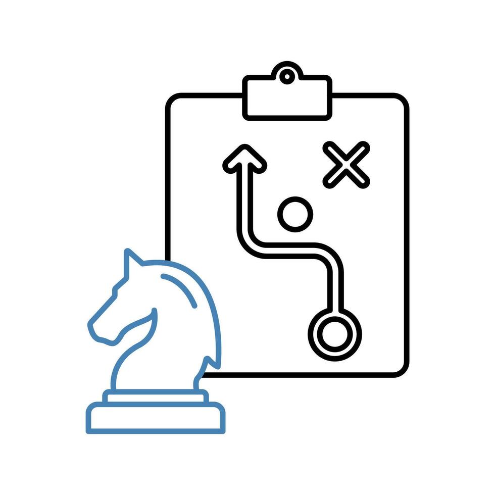 strategy concept line icon. Simple element illustration. strategy concept outline symbol design. vector