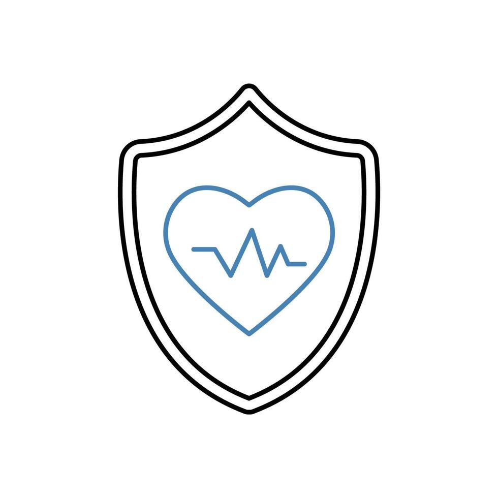 life insurance concept line icon. Simple element illustration. life insurance concept outline symbol design. vector