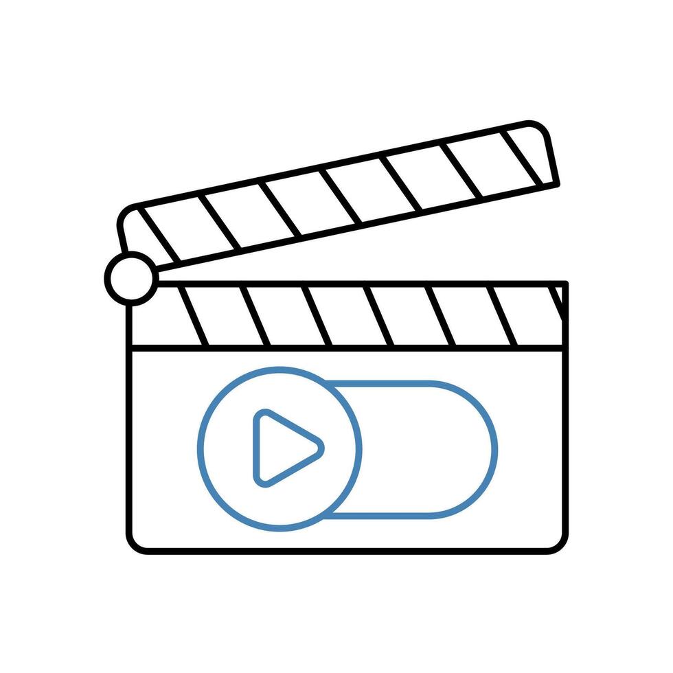 movie concept line icon. Simple element illustration. movie concept outline symbol design. vector
