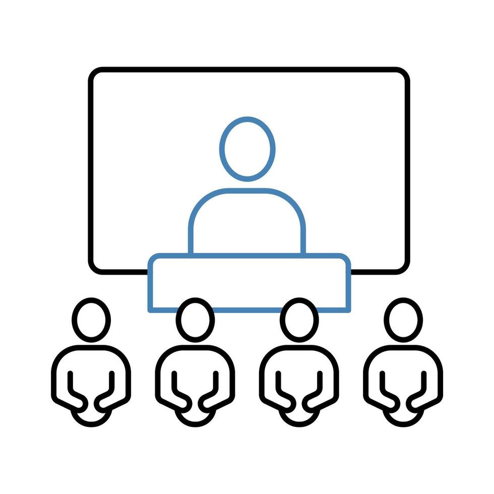 seminar concept line icon. Simple element illustration. seminar concept outline symbol design. vector